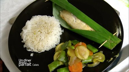Voir la recette : Daurade royale, riz blanc et wok de légumes