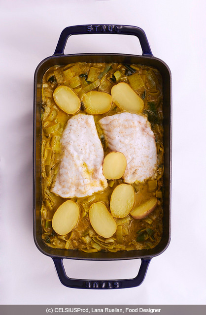 Voir la recette : Lotte au beurre pomme curry