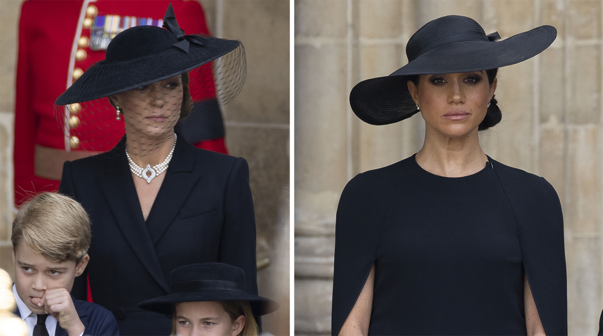 Il funerale di Elisabetta II: Kate e Meghan rendono omaggio alla Regina con la loro scelta di gioielli