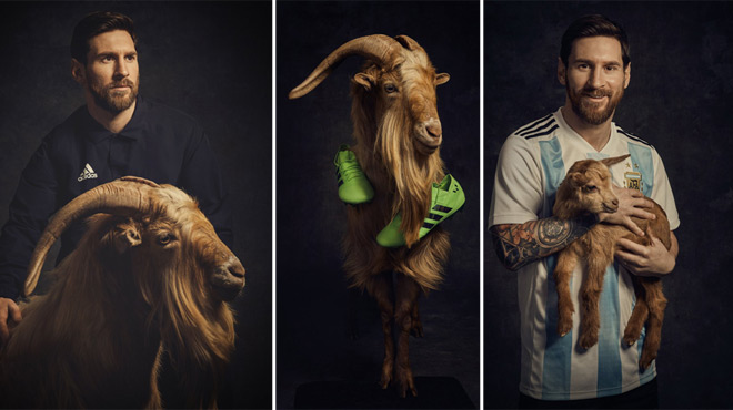 Lionel Messi prend la pose avec une chèvre, et c'est pour une ...